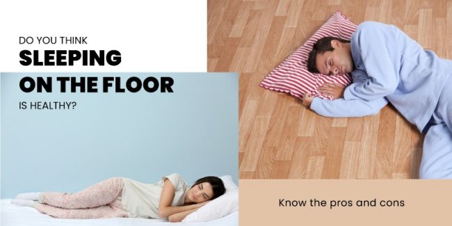 sleeping on the floor.