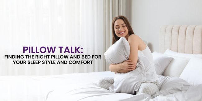 a women holding a pillow
