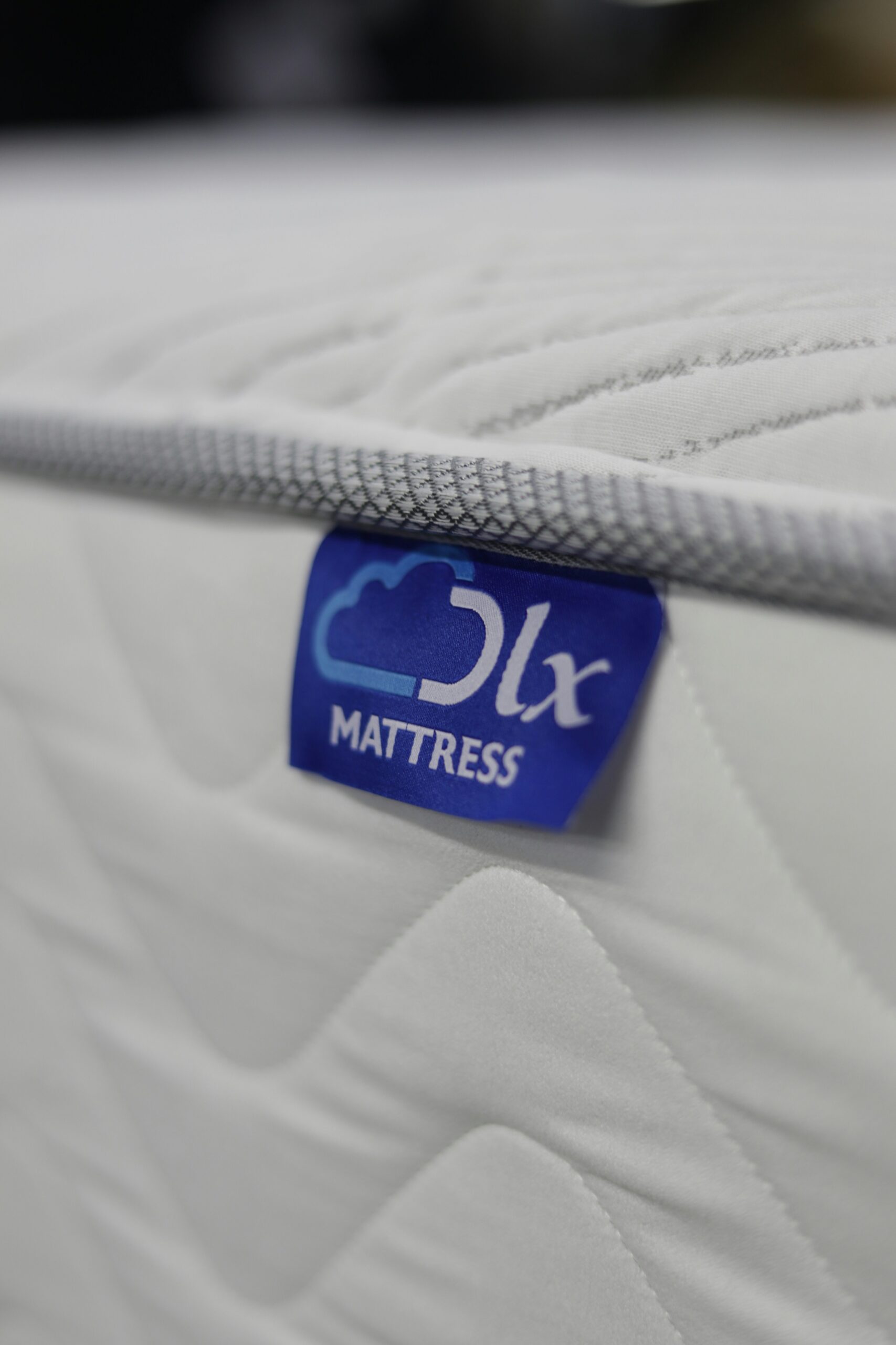 a mattress that has a mattress that has a label on it